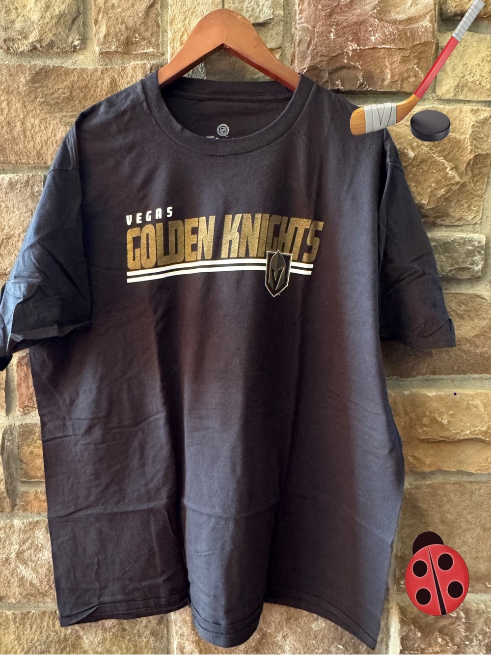 Men’s Vegas Golden Knights Black T‑Shirt -XXL